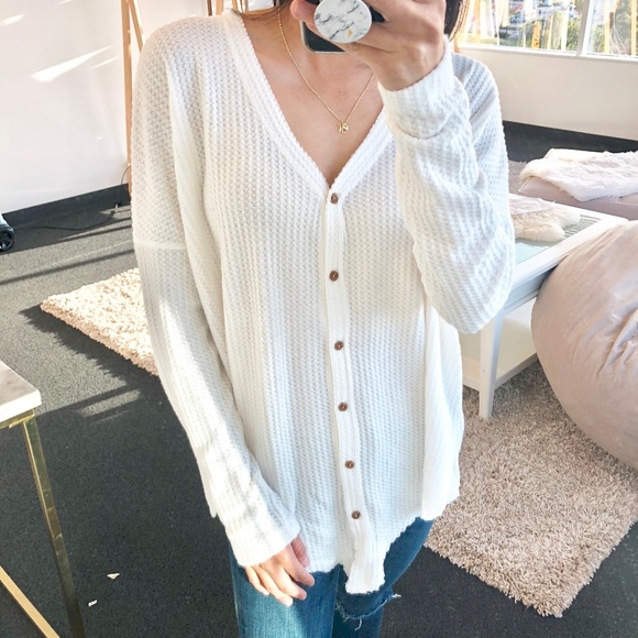 !NEW! LYNN Thermal Button Down Sweater - Picture 4 of 8